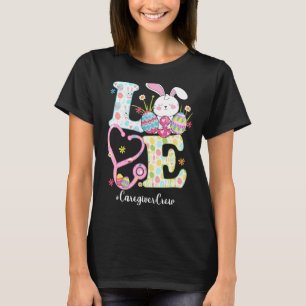 Stethoscope Love Caregiver Crew Bunny Rabbit Easte T-Shirt