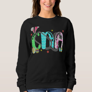 Stethoscope Love Cna Life Nurse Bunny Easter Day Sweatshirt