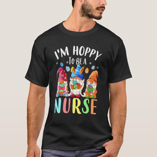 Stethoscope Love Easter Nurse Life Gnomes Nurse Ea T-Shirt (Front)