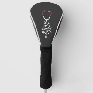 Stethoscope Medical Supplies Christmas Tree Lights Golf Head Cover