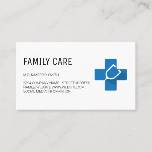 Stethoscope Medicine Symbol Logo Business Card