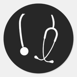 Stethoscope Nurse Doctor Funny Nurse Classic Round Sticker