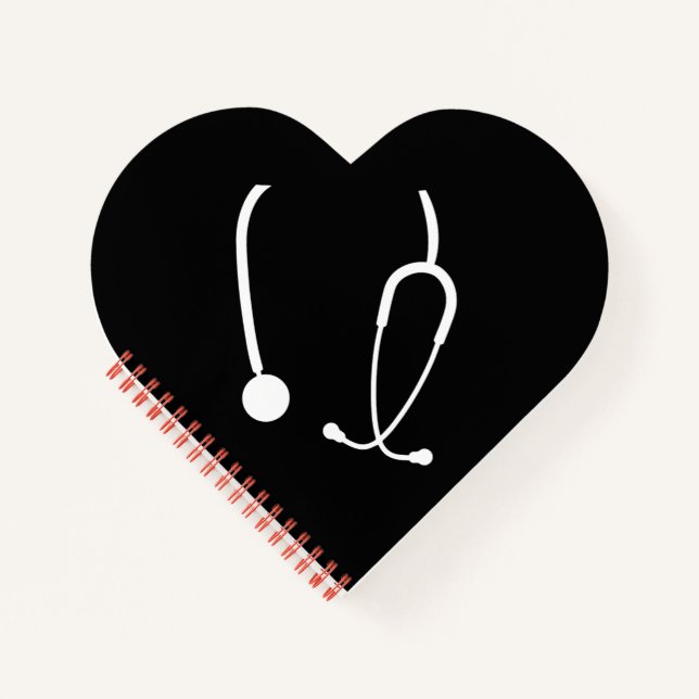 Stethoscope Nurse Doctor Funny Nurse Notebook (Front)