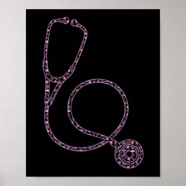 Stethoscope Nurse Doctor Poster (Front)