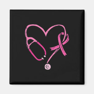 Stethoscope Nurse Medical Breast Cancer Awareness  Magnet