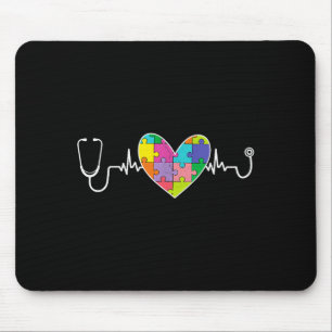Stethoscope nurse nursing scrub autism awareness mouse pad