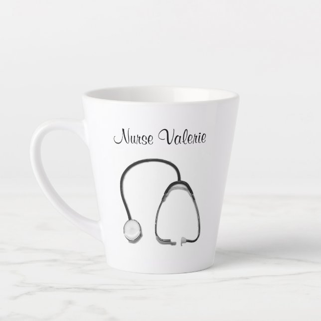 Stethoscope Nurses Doctors Latte Mug (Left)