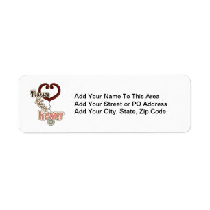 Stethoscope Nurses Have Heart T-shirts and GIfts Return Address Label