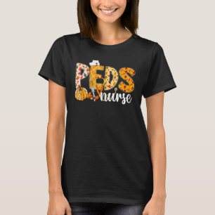 Stethoscope PEDS Nurse Fall Yall Autumn Leaves Tha T-Shirt