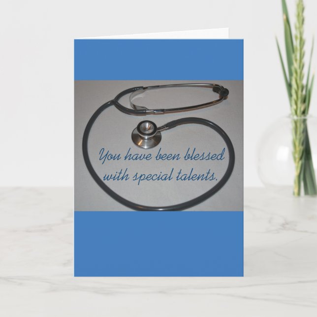 Stethoscope Physician's Assistant Graduation Card (Front)