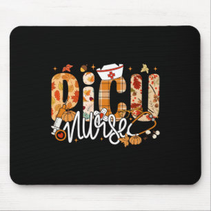 Stethoscope Picu Nurse Fall Yall Autumn Leaves Tha Mouse Pad