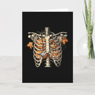 Stethoscope Ribcage Fall Nurse Thanksgiving Cozy S Card