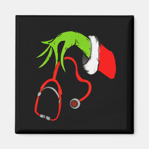 Stethoscope Santa Funny Christmas Xmas Nurse Nursi Magnet