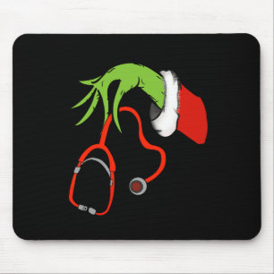 Stethoscope Santa Funny Christmas Xmas Nurse Nursi Mouse Pad