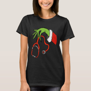 Stethoscope Santa Funny Christmas Xmas Nurse Nursi T-Shirt