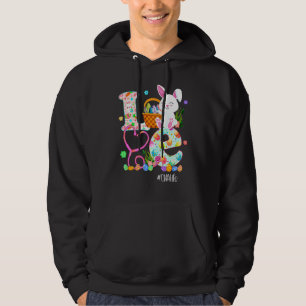 Stethoscope Scrub Cna Nurse Life Easter Day Cute B Hoodie