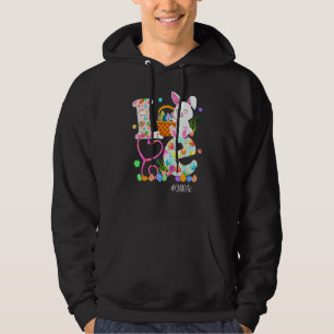 Stethoscope Scrub Cna Nurse Life Easter Day Cute B Hoodie