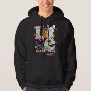 Stethoscope Scrub Cna Nurse Life Easter Day Cute B Hoodie