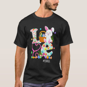Stethoscope Scrub Cna Nurse Life Easter Day Cute B T-Shirt