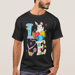 Stethoscope Scrub Life Nurse Cute Bunny Happy East T-Shirt