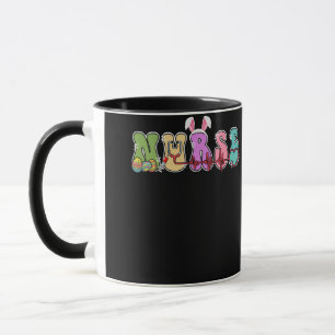 Stethoscope Scrub Nurse Life Easter Day Bunny Eggs Mug