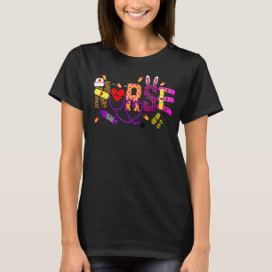 Stethoscope Scrub Nurse Life Easter Day Cute Bunny T-Shirt