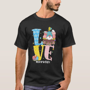 Stethoscope Scrub Nurse Life Easter Day Cute Gnome T-Shirt