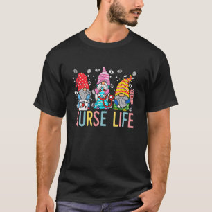 Stethoscope Scrub Nurse Life Easter Day Gnomes Wit T-Shirt