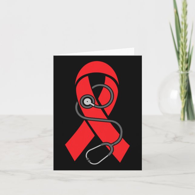Stethoscope- Sickle Cell Anaemia Awareness Support Card (Front)