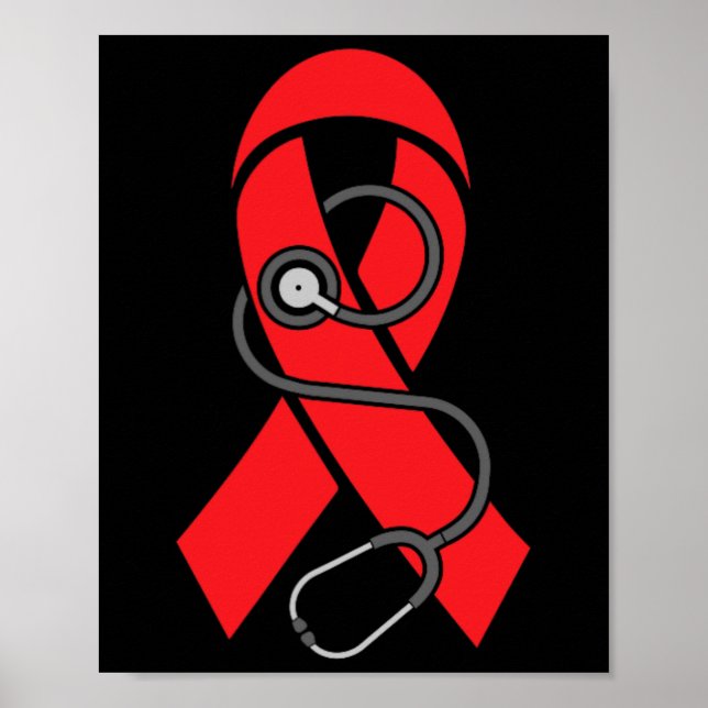 Stethoscope- Sickle Cell Anaemia Awareness Support Poster (Front)