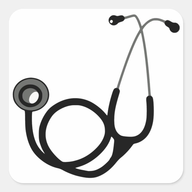 Stethoscope Square Sticker (Front)
