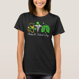 Stethoscope Symbol Lungs Irish Nurse Life St Patr T-Shirt