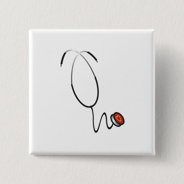 Stethoscope Tshirts and Gifts 15 Cm Square Badge (Front)