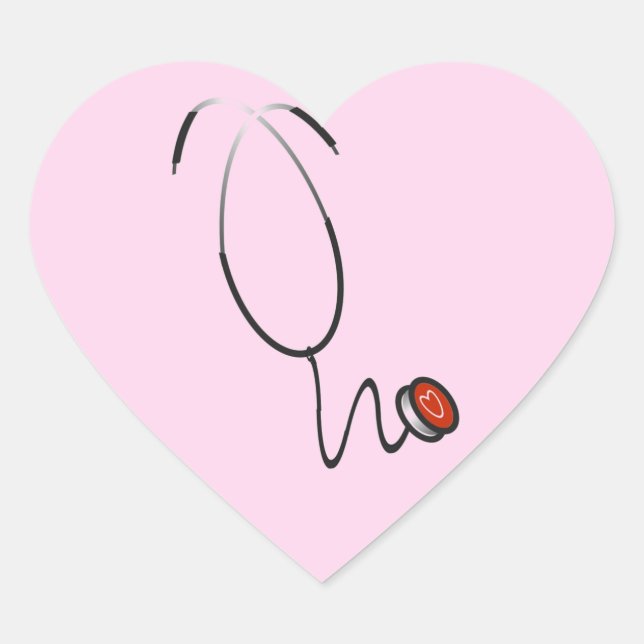 Stethoscope Tshirts and Gifts Heart Sticker (Front)