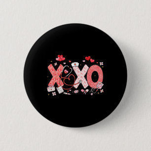 Stethoscope Valentine For Nurse Xoxo Nurse Valenti 6 Cm Round Badge
