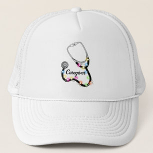 Stethoscope With Christmas Lights Merry Xmas Nurse Trucker Hat