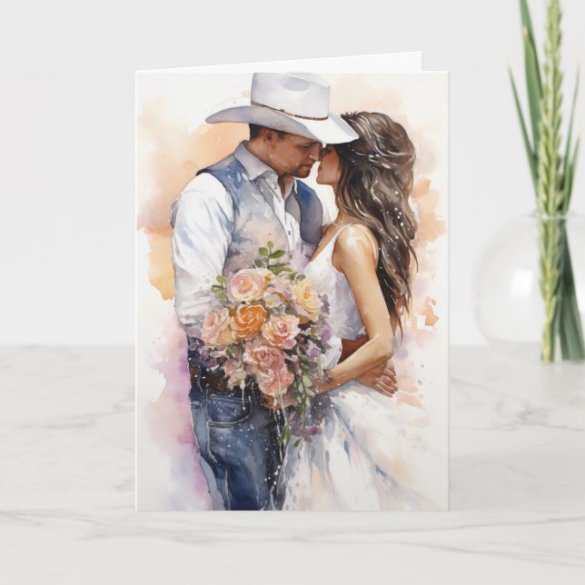 Stetson & Lace Wedding: Lariat of Love Card (Front)