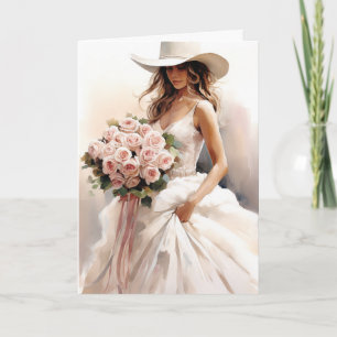 Stetson & Lace Wedding: Lassoed in Lace Card