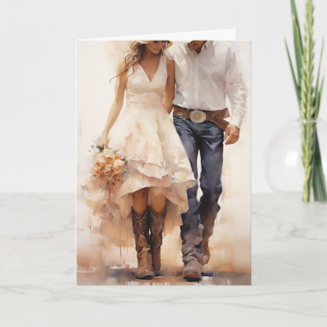 Stetson & Lace Wedding: Sundown Serenade Card (Front)