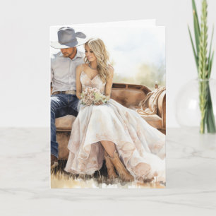 Stetson & Lace Wedding: Sunset Whispers Card
