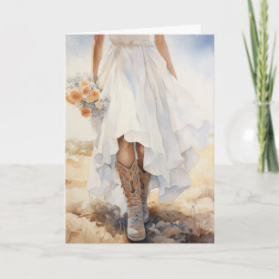 Stetson & Lace Wedding: Western Whispers Card