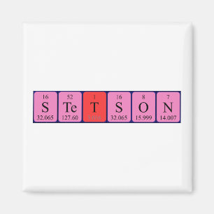 Stetson periodic table name magnet