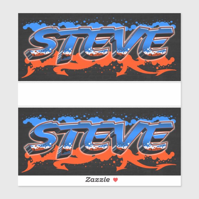 Steve First Name Graffiti Sticker (Sheet)