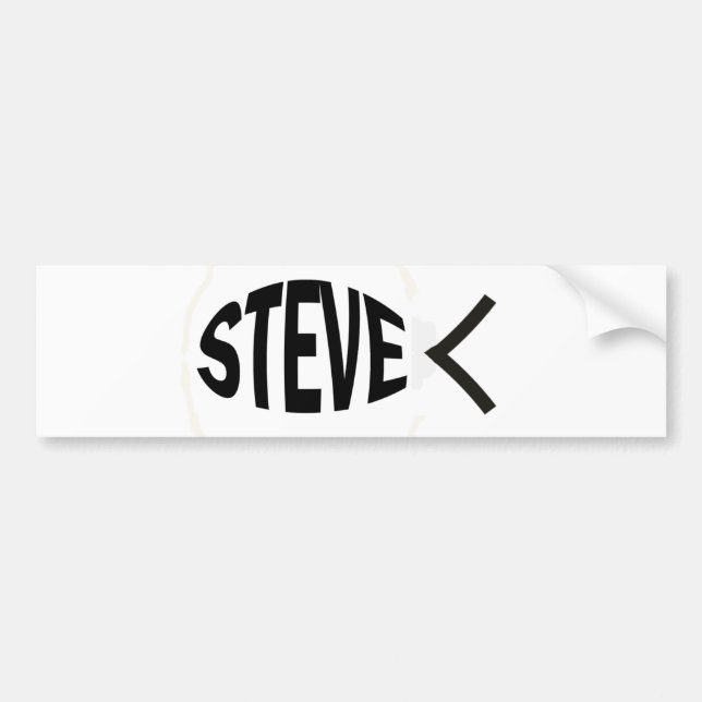 Steve Fish Bumper Sticker (Front)