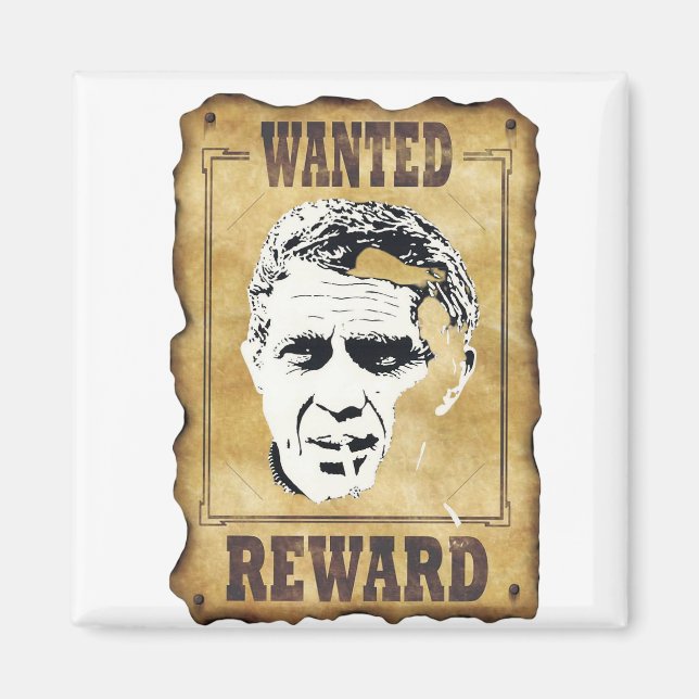 steve mac queen wanted magnet (Front)