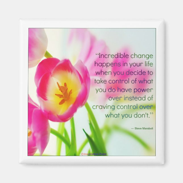 Steve Maraboli Quote About "Change" Magnet (Front)