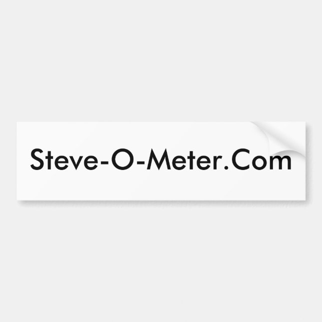 Steve-O-Metre.Com Bumper Sticker (Front)