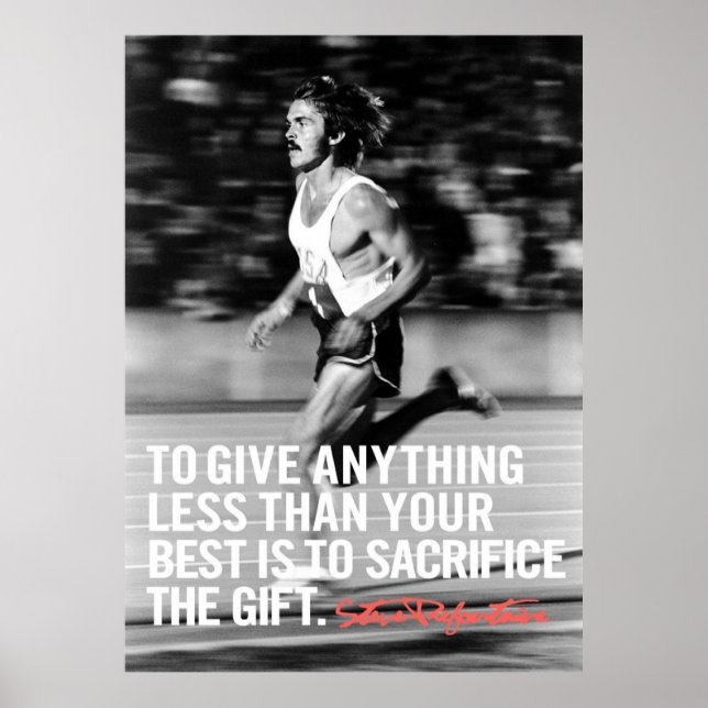 Steve Prefontaine Quotes Poster (Front)