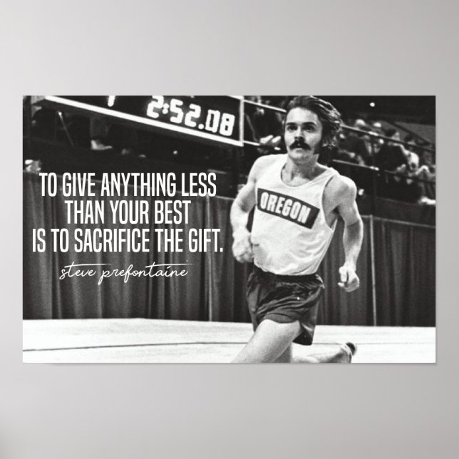 Steve Prefontaine Quotes Poster (Front)