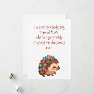 Steve the Hedgehog – Funny Atheist christmas card